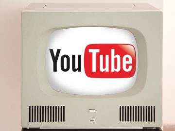 Röhrenfernseher mit YoutTube-Logo