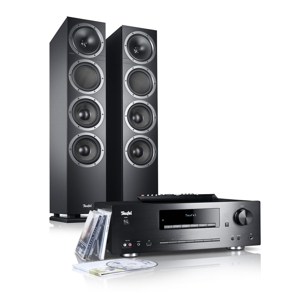 Teufel Kombo 500 stereo towers with CD/Bluetooth receiver