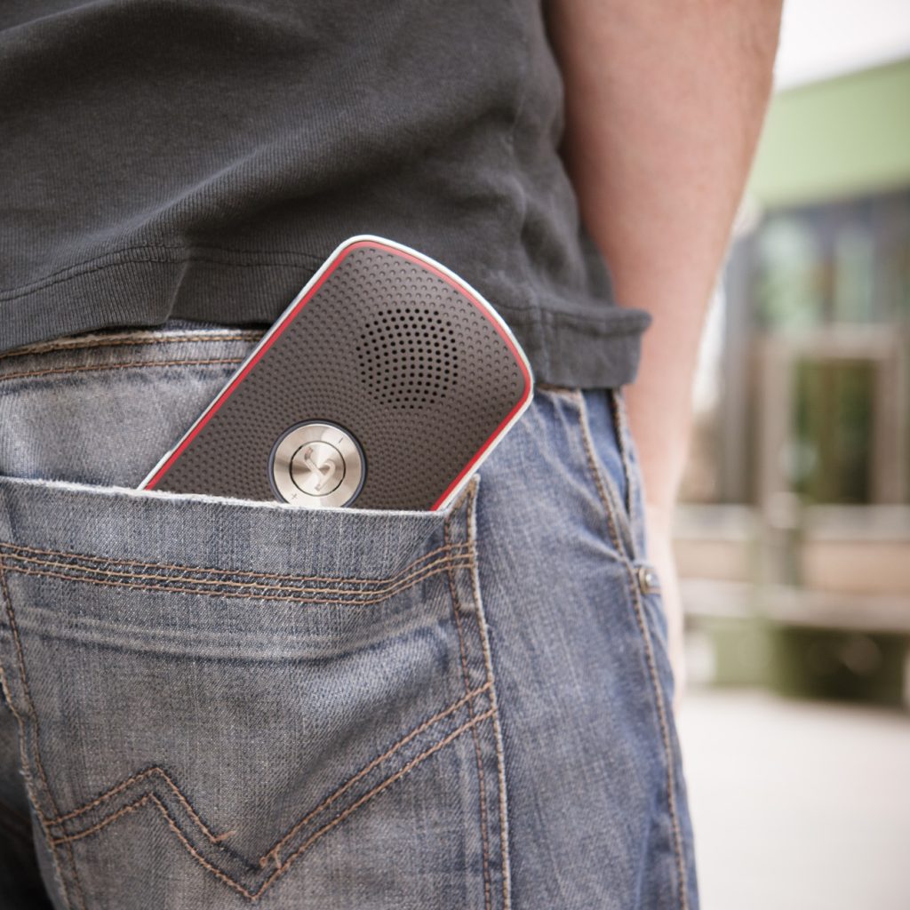 the BAMSTER XS pocket-size speaker for smartphones