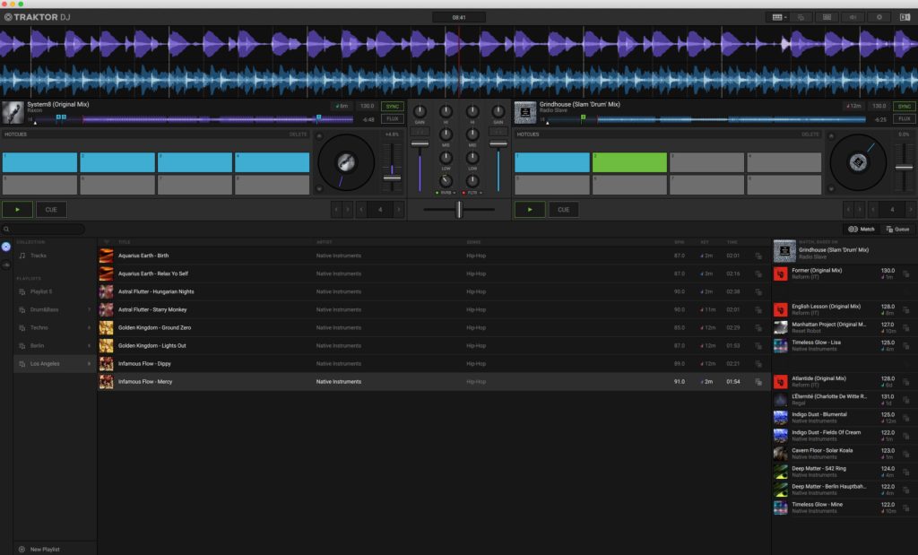 Screenshot der DJ-App TRAKTOR DJ 2