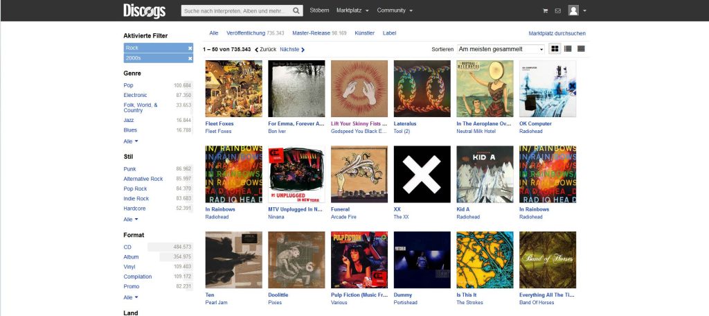 MUSIK AUF DISCOGS FINDEN visual data 2