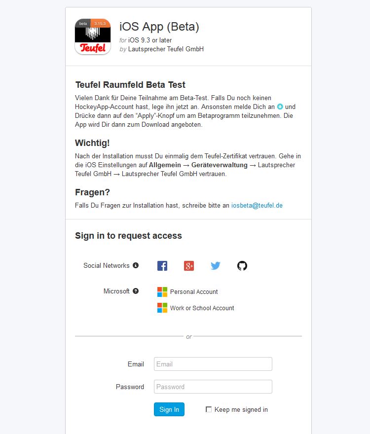 Startseite Hockey App Betatest