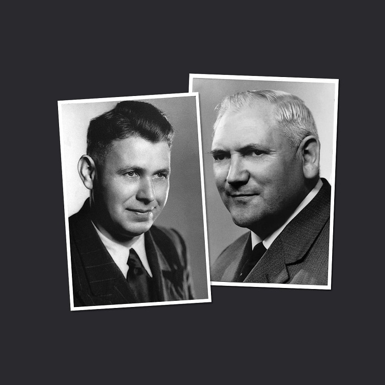Porträts der Gründer von K&M Karl König und Erich Meyer