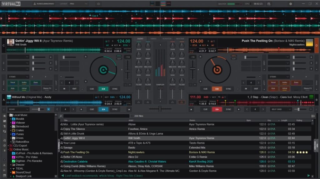Screenshot der DJ-Software Virtual DJ Home