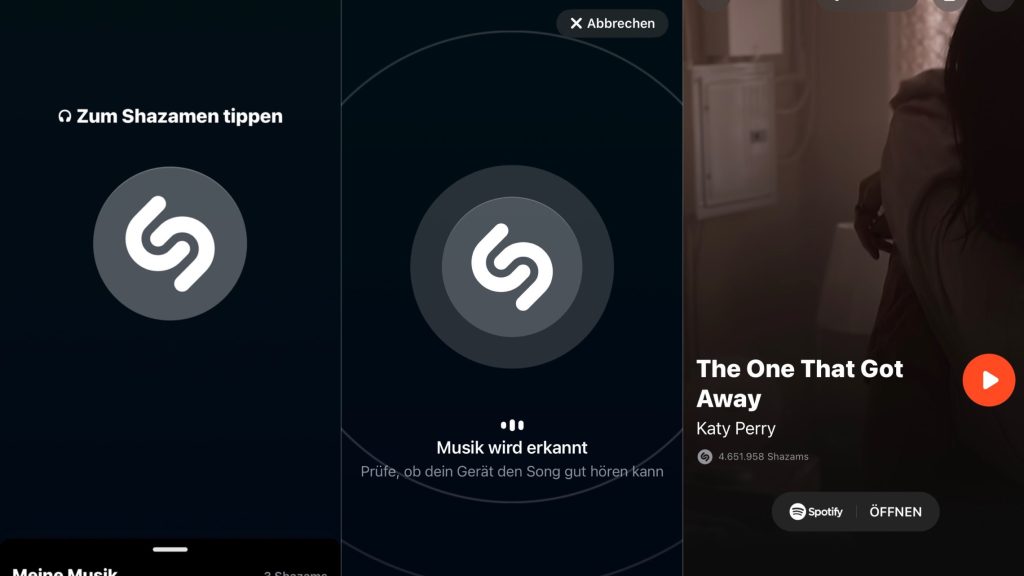 Musikerkennung in der Shazam Smartphone-App