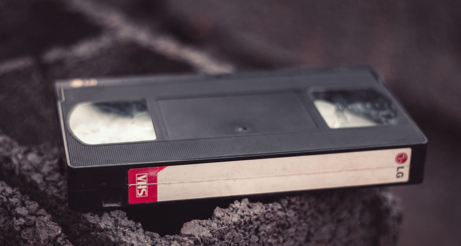 Nahaufnahme einer VHS-Kassette